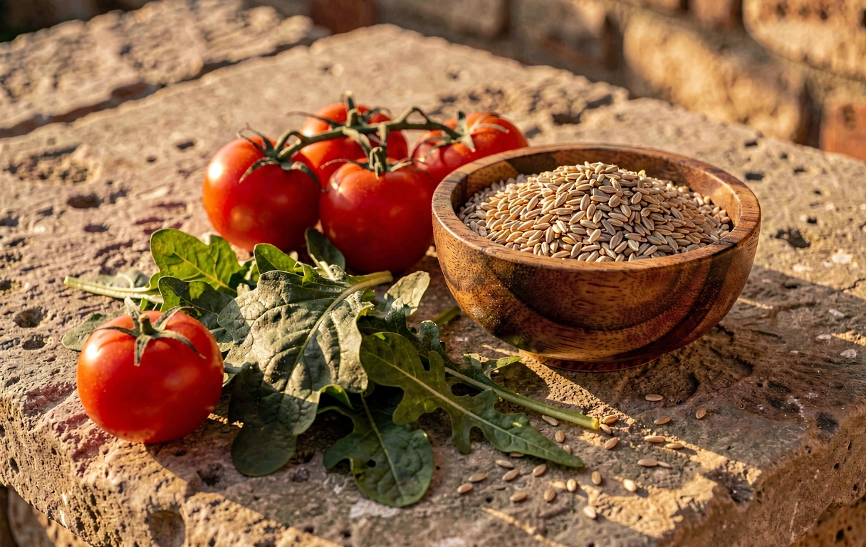 Φρέσκα Ελληνικά υλικά και αρχαίοι σπόροι